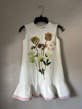 Victoria Beckham for Target Toddler Girl Party Floral Satin Dress, Size S Summer